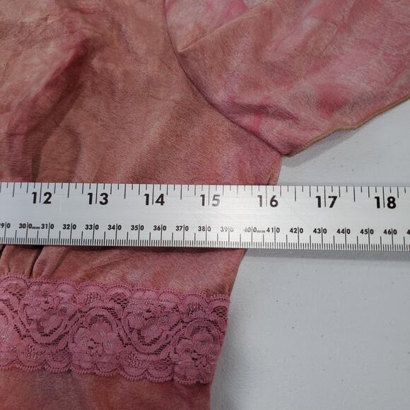 Vintage Y2K Fairy Grunge Wet Seal Shirt Womens Medium Pink Tie Dye Flutter Boho - Picture 6 of 8